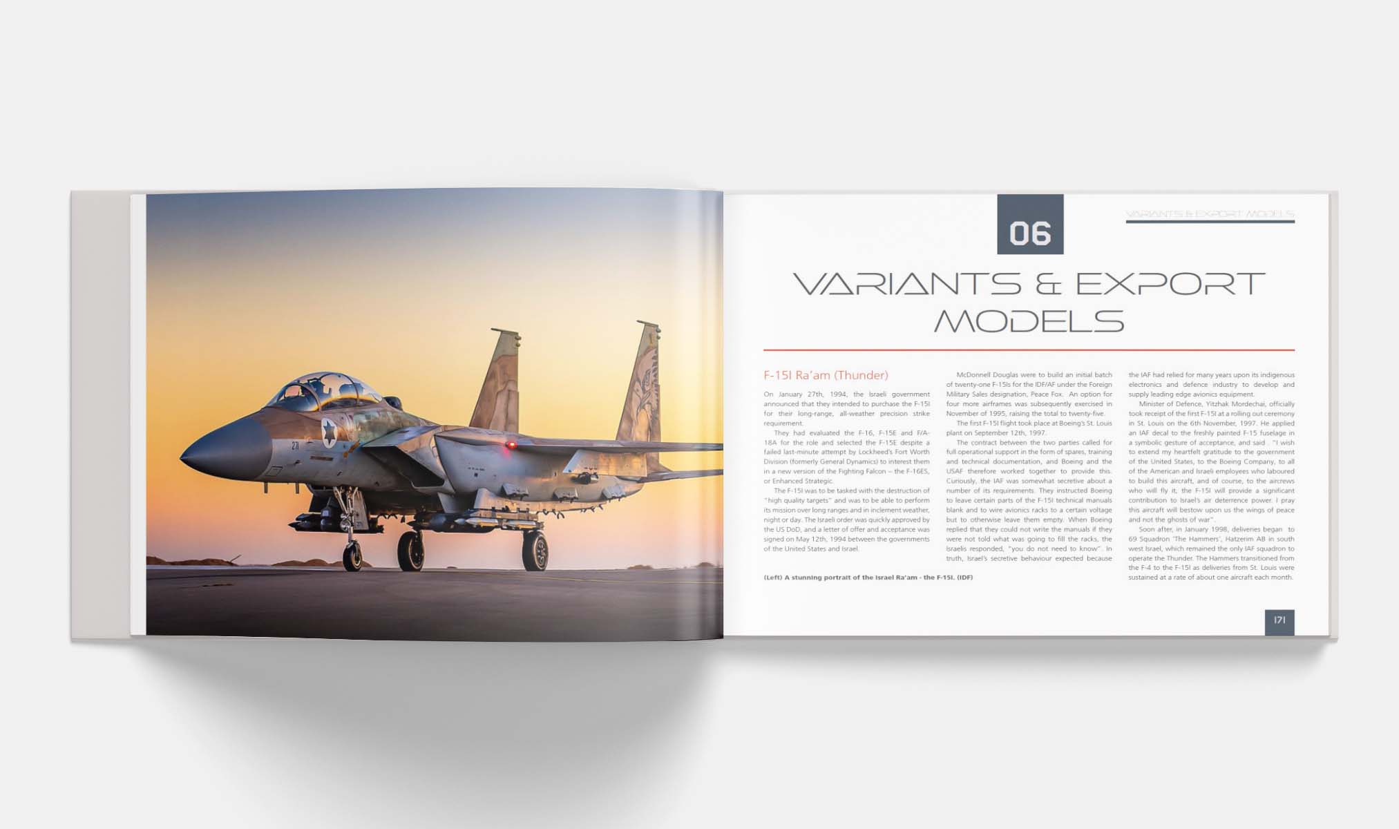 Illustrated F-15E operational-history spread inside Be Afraid of the Dark